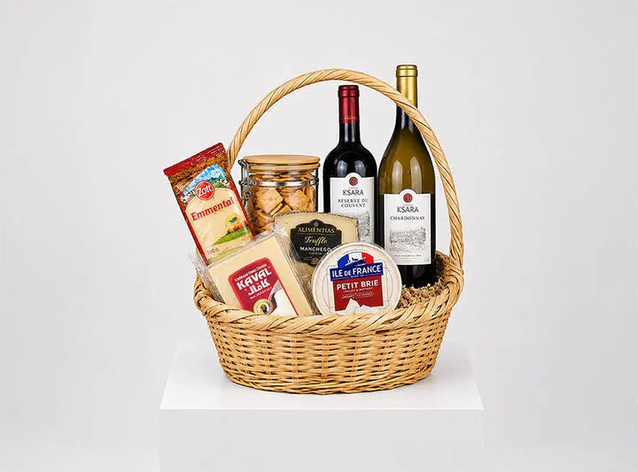 Cheese and Wine Basket
